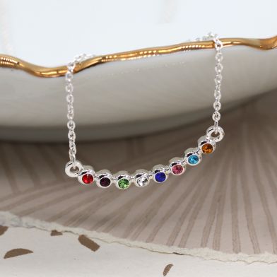 Rainbow crystal necklace store
